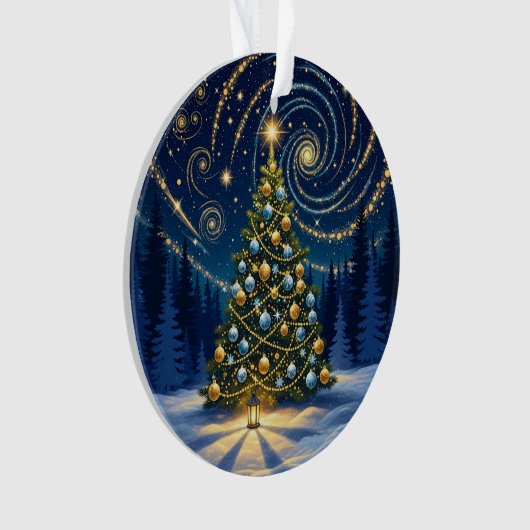 Christmas Ornament 2025 – Winter Night Tree 2 (voorkant)