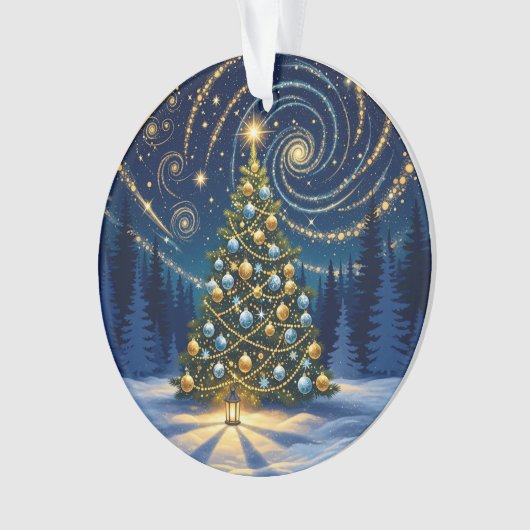 Christmas Ornament 2025 – Winter Night Tree 2 (voorkant)