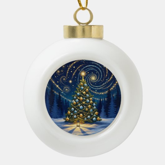 Christmas Ornament 2025 – Winter Night Tree 2 (Voorkant)