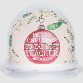 Christmas Ornament | Best Teacher Gift Sneeuwbol (Voorkant)
