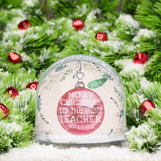 Christmas Ornament | Best Teacher Gift Sneeuwbol (Kerstmis)