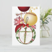 Christmas Ornament Card Feestdagenkaart (Staand voorkant)