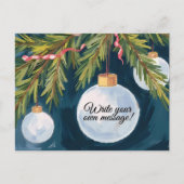 Christmas Ornament Custom Text Personalized Feestdagenkaart (Voorkant)