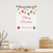 Christmas Ornament Exchange Party Garland Poster (Keuken)
