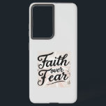 Christmas Ornament Faith Inspired Samsung Galaxy Hoesje<br><div class="desc">Carry your faith wherever you go with this elegant Faith Over Fear phone case. Designed to protect your phone while inspiring your heart, it’s the perfect blend of style and spirituality. Durable, functional, and full of meaning — a daily reminder to live boldly and trust God. Available for multiple phone...</div>