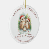 Christmas Ornament - First Christmas Family of 3 (Rechts)