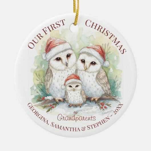 Christmas Ornament - First Christmas Grandparents (Voorkant)