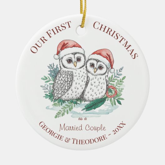 Christmas Ornament - First Christmas Married Photo (Voorkant)