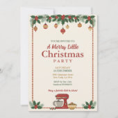 Christmas Ornament Garland Party Invitation Kaart (Voorkant)