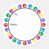 Christmas Ornament Gift Stickers (Voorkant)