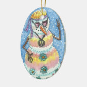 CHRISTMAS ORNAMENT GROOVY SNOWMAN "PEACE ON EARTH" (Links)