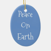 CHRISTMAS ORNAMENT GROOVY SNOWMAN "PEACE ON EARTH" (Achterkant)