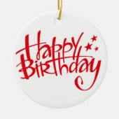 CHRISTMAS ORNAMENT "HAPPY BIRTHDAY" (Voorkant)