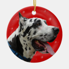 CHRISTMAS ORNAMENT HARLEQUIN GREAT DANE