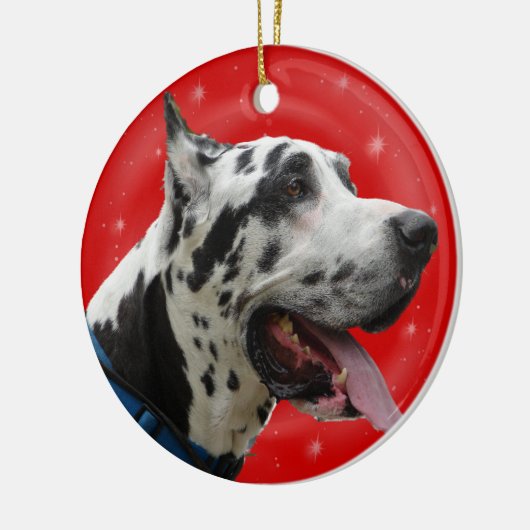 CHRISTMAS ORNAMENT HARLEQUIN GREAT DANE (Links)