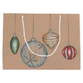 Christmas Ornament Holiday Bag Groot Cadeauzakje (Achterkant)