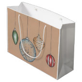 Christmas Ornament Holiday Bag Groot Cadeauzakje (Achterkant Gekanteld)