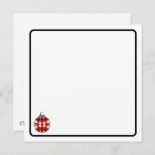 Christmas ornament note card notitiekaartje (Voorkant / Achterkant)