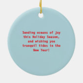 Christmas ornament on the beach holiday gift idea  (Achterkant)