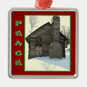 CHRISTMAS ORNAMENT "OUD LOG CABIN IN SNEE"