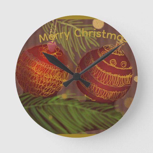 Christmas Ornament Ronde Klok (Voorkant)