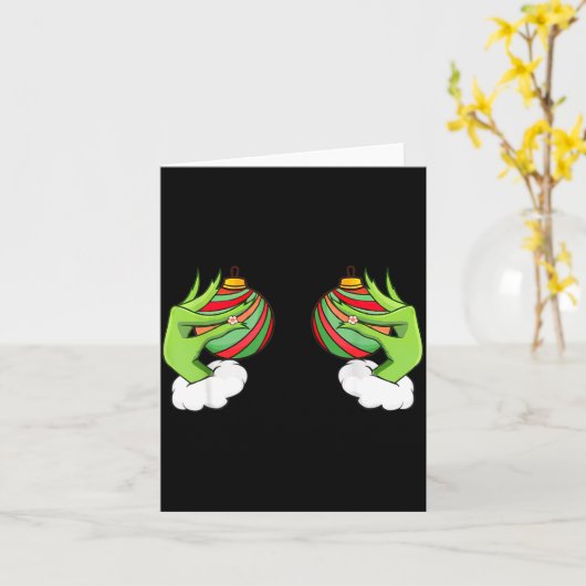 Christmas Ornament S Funny Christmas  Kaart (Gele Bloem)