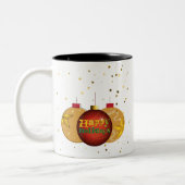 Christmas Ornament Spheres Tweekleurige Koffiemok (Links)