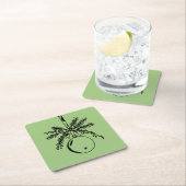 Christmas ornament with bow and pine branch kartonnen onderzetters (Insitu)