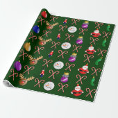 Christmas Ornament Wrapping Paper Cadeaupapier (Uitgerold)