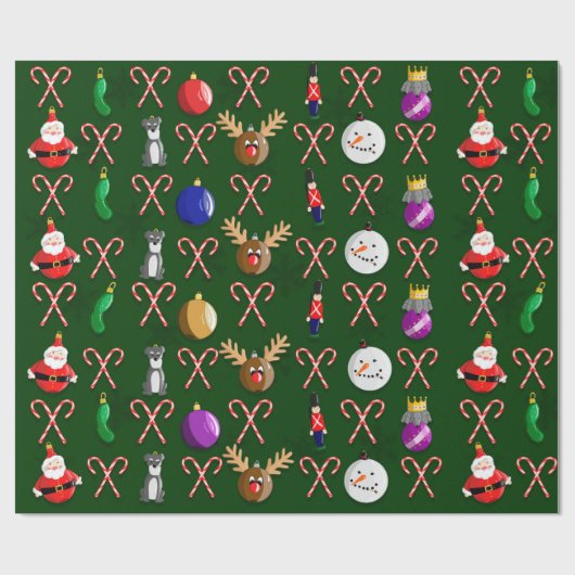 Christmas Ornament Wrapping Paper Cadeaupapier (Vlak)