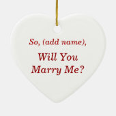 CHRISTMAS ORNAMENT "ZAL JE ME MARRY" (Achterkant)