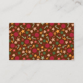 Christmas Ornaments Brown Background Visitekaartje