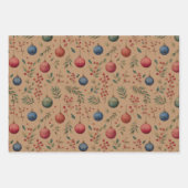 Christmas Ornaments Brown  Inpakpapier Vel (Voorkant 2)