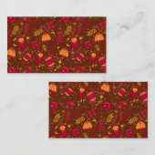 Christmas Ornaments Burgundy Visitekaartje (Voorkant / Achterkant)