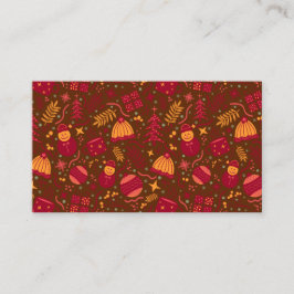 Christmas Ornaments Burgundy Visitekaartje