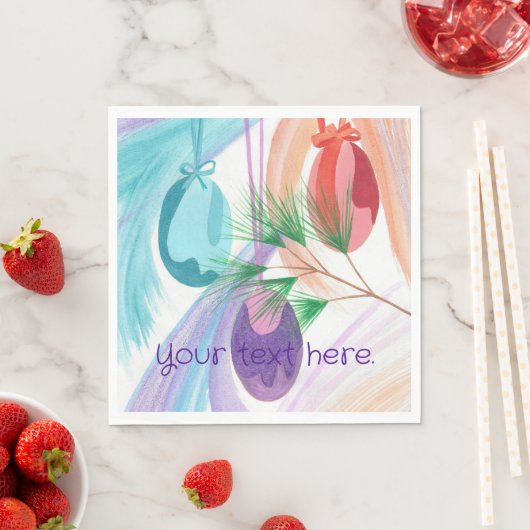 Christmas Ornaments, Custom Paper Napkins Servet (Insitu)