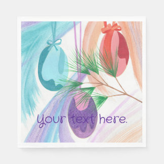 Christmas Ornaments, Custom Paper Napkins Servet