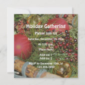 Christmas Ornaments Evergreens Holiday Kaart (Voorkant)