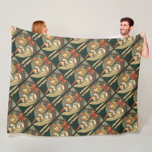 Christmas Ornaments Faith Hope And Charity Vector Fleece Deken (In situ)