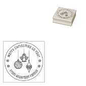 Christmas Ornaments Family Name Rubberstempel (Gestempeld)