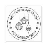 Christmas Ornaments Family Name Zelfinktende Stempel (Design)