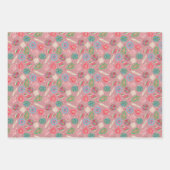 Christmas Ornaments Gift Wrap Set of Three Inpakpapier Vel (Voorkant 3)