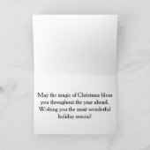 Christmas ornaments hanging from the tree branches feestdagen kaart (Binnen)