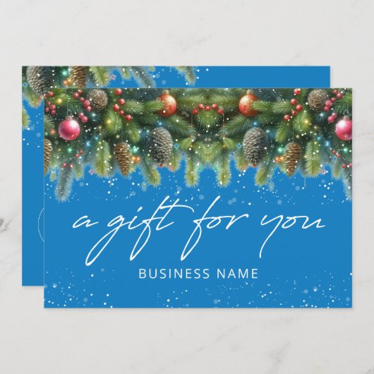 Christmas Ornaments Logo Gift Certificate (Voorkant / Achterkant)