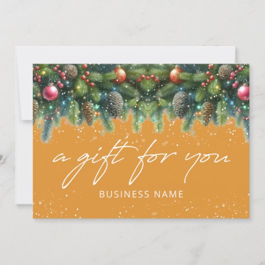 Christmas Ornaments Logo Gift Certificate (Voorkant)