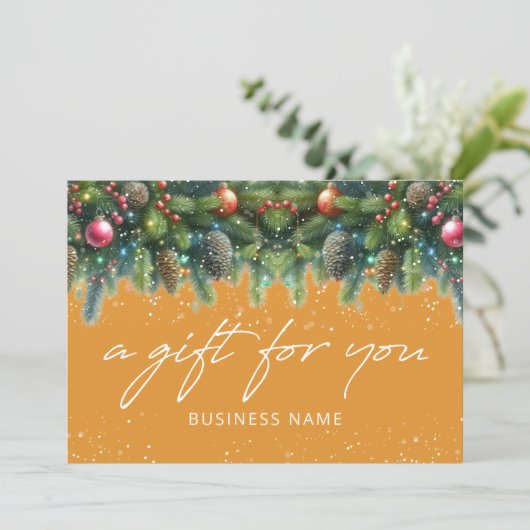 Christmas Ornaments Logo Gift Certificate (Staand voorkant)