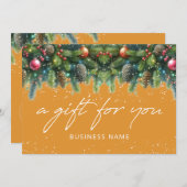 Christmas Ornaments Logo Gift Certificate (Voorkant / Achterkant)