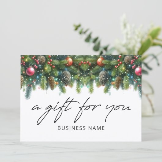 Christmas Ornaments Logo Gift Certificate (Staand voorkant)
