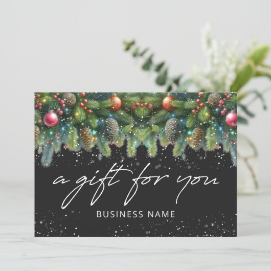 Christmas Ornaments Logo Gift Certificate (Staand voorkant)
