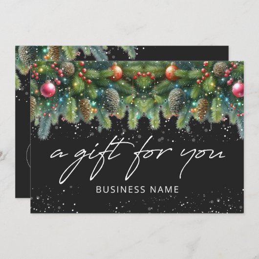 Christmas Ornaments Logo Gift Certificate (Voorkant / Achterkant)